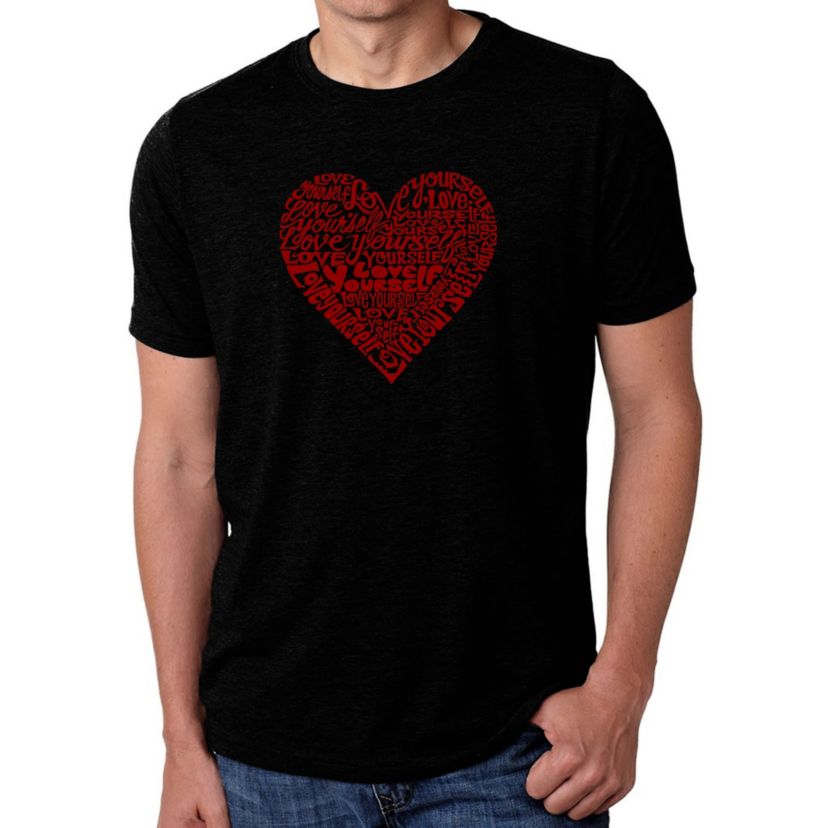Mens Premium Blend Word Art T-Shirt  - Love Yourself