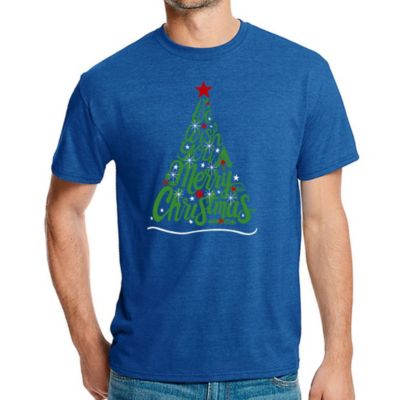 LA Pop Art We Wish You A Merry Christmas - Men's Premium Blend Word Art T-Shirt, 3XL