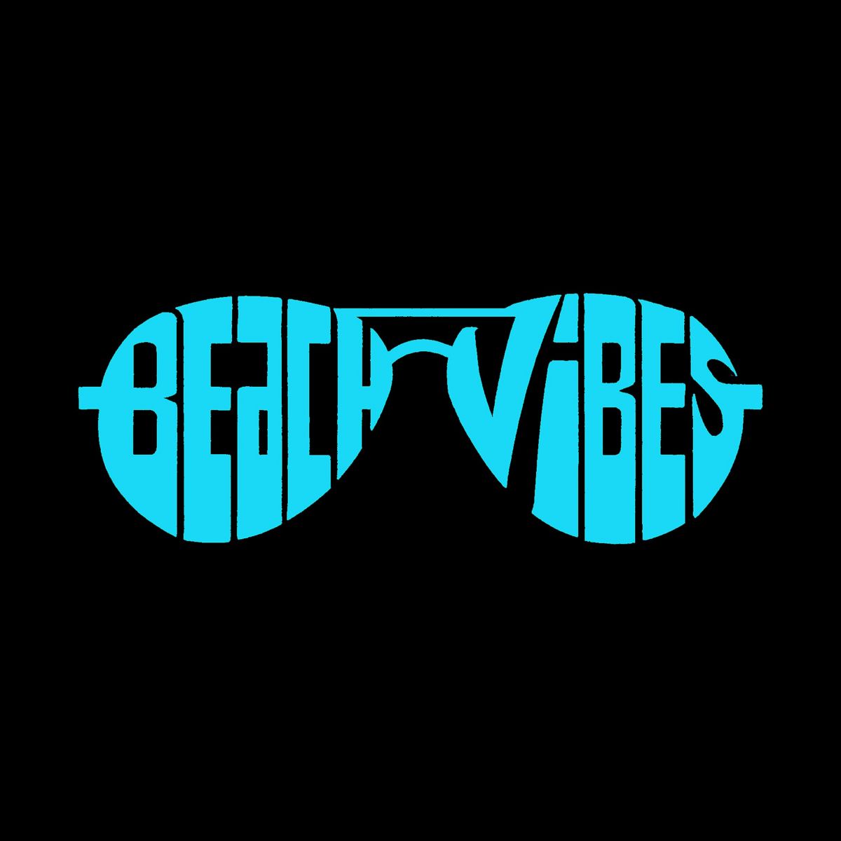 Beach Vibes - Mens Word Art Hooded Sweatshirt