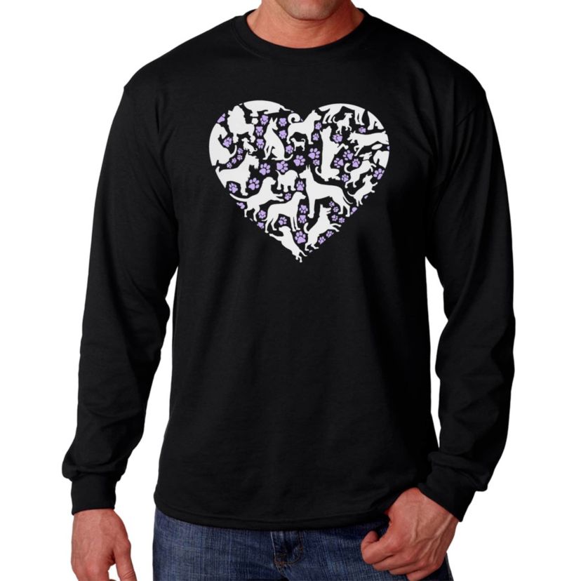 Dog Heart - Mens Word Art Long Sleeve T-Shirt