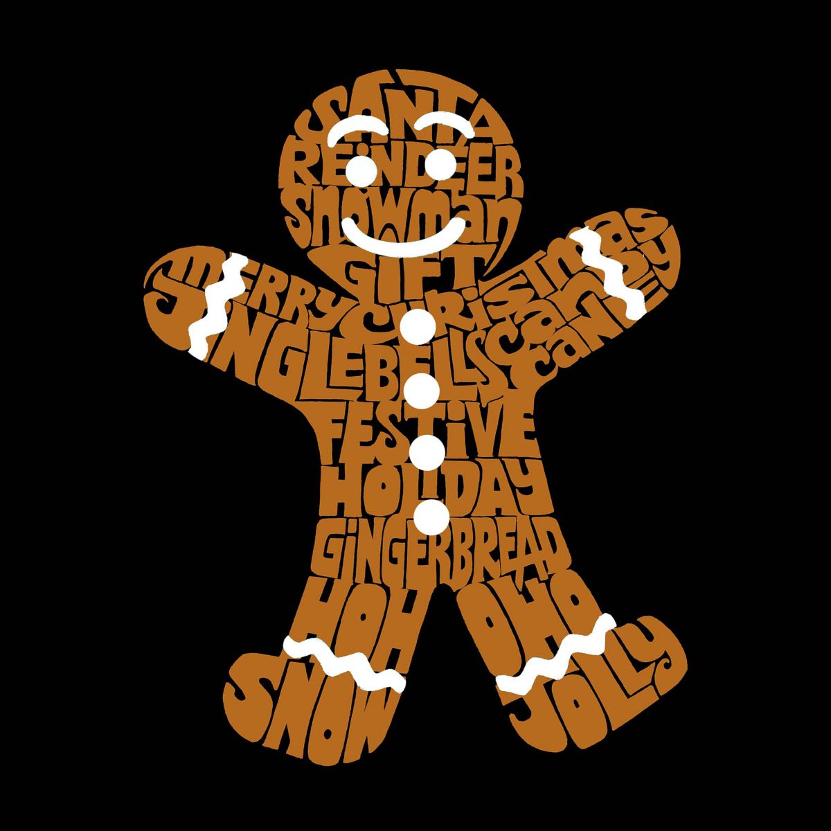Gingerbread - Mens Word Art T-Shirt