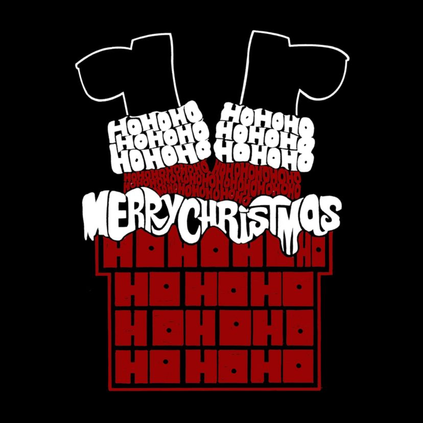 Chimney Santa - Mens Word Art T-Shirt