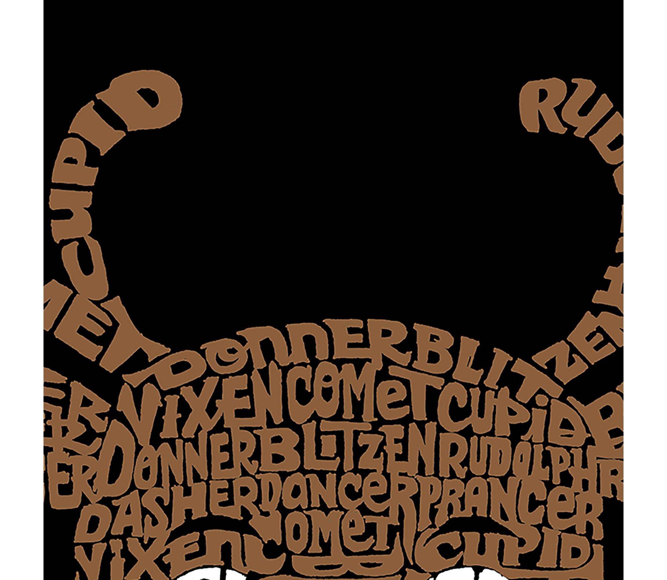 Peeking Reindeer - Mens Premium Blend Word Art T-Shirt