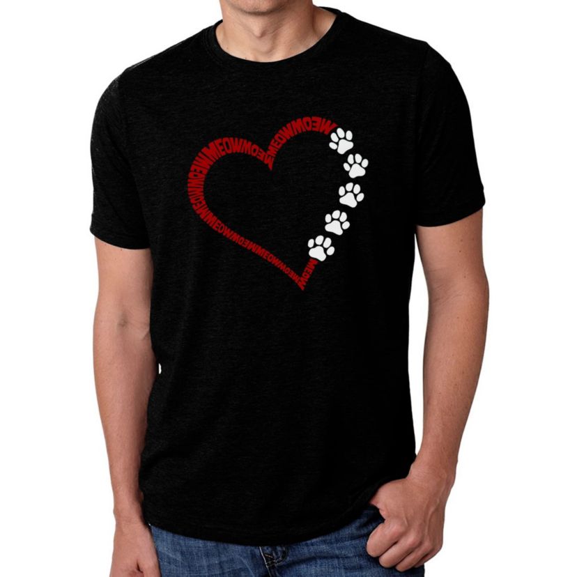 Meow Heart - Mens Premium Blend Word Art T-Shirt