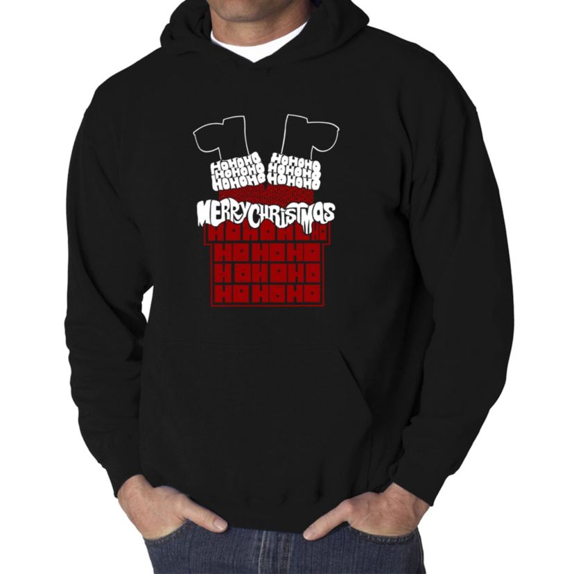 Chimney Santa - Mens Word Art Hooded Sweatshirt