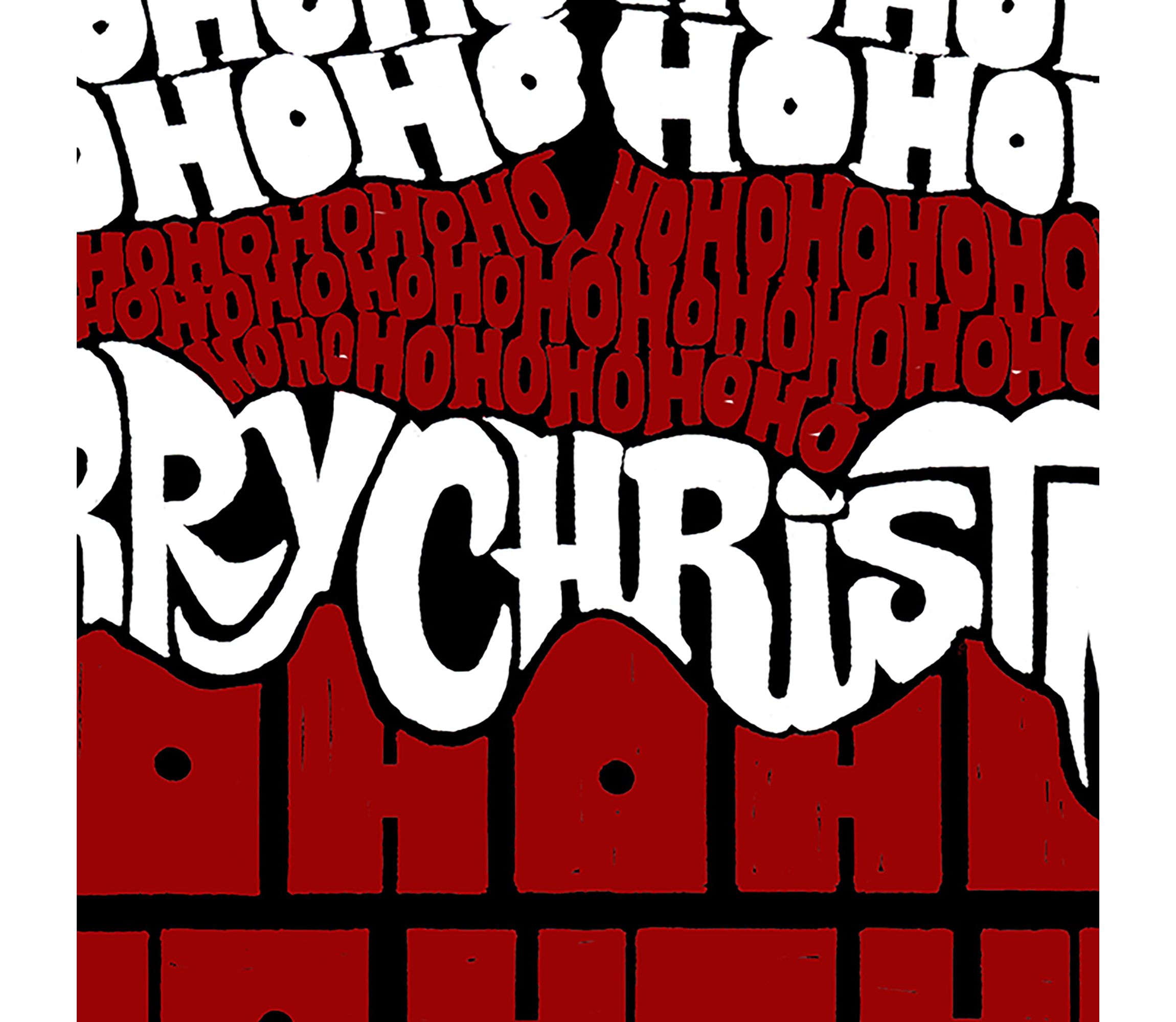 Chimney Santa - Mens Word Art Hooded Sweatshirt