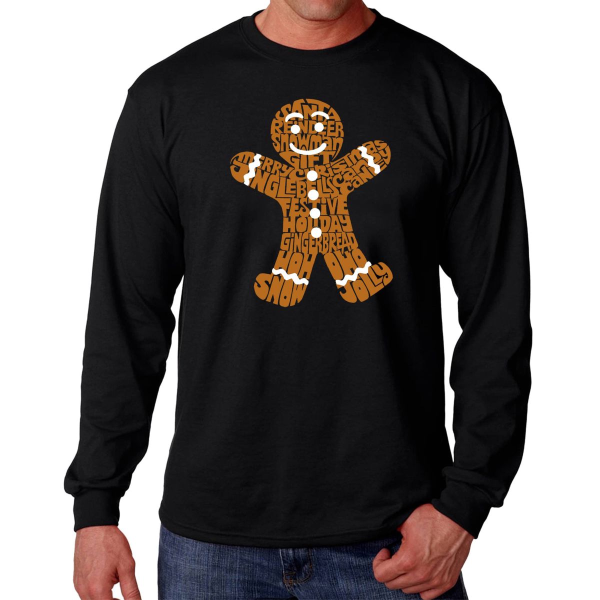 Gingerbread - Mens Word Art Long Sleeve T-Shirt