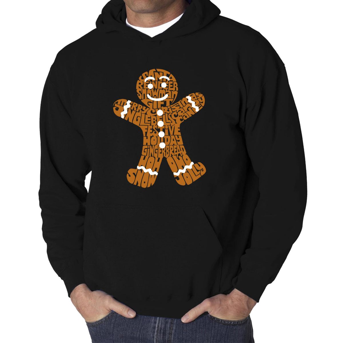 Gingerbread - Mens Word Art Hooded Sweatshirt