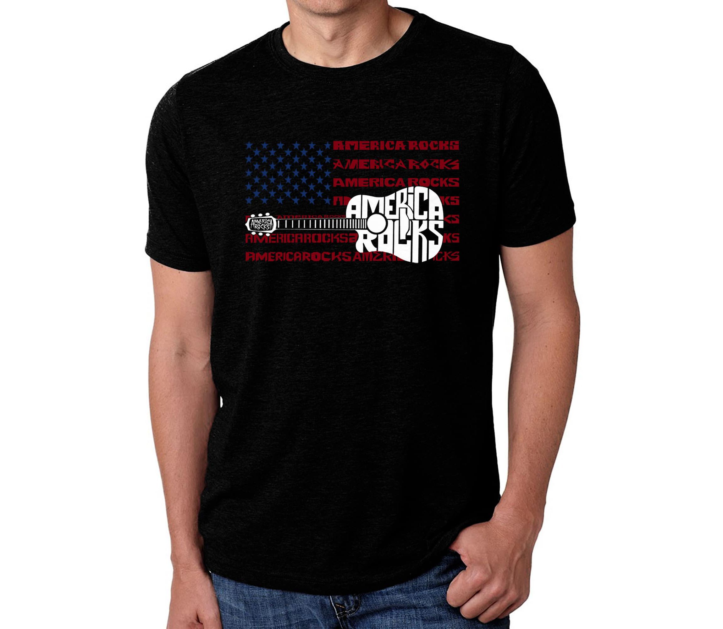 America Rocks - Mens Premium Blend Word Art T-Shirt