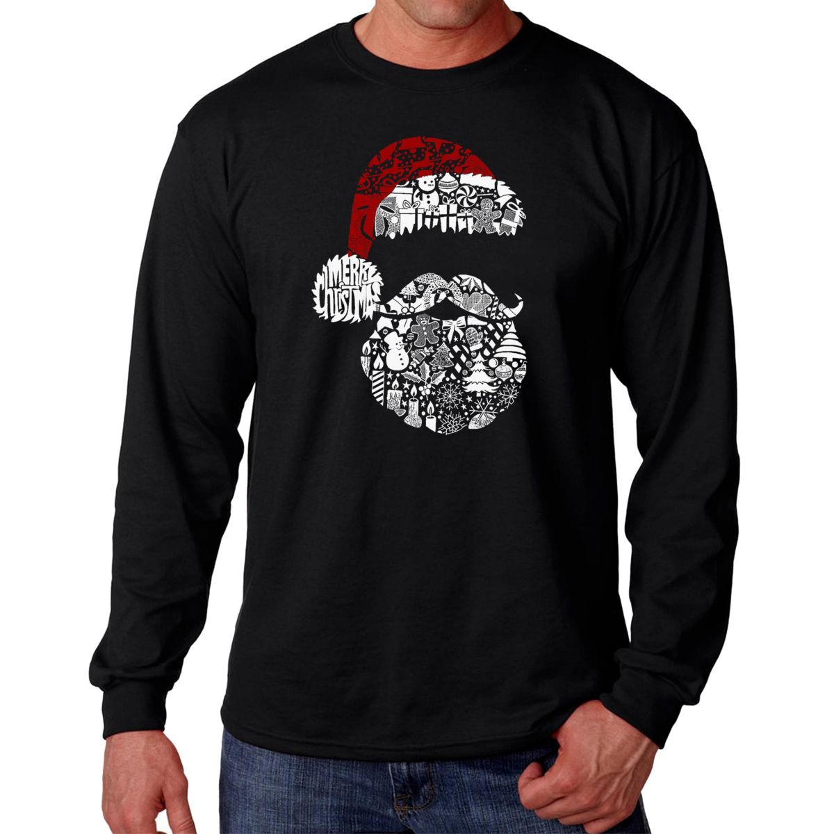 Santa Pics - Mens Word Art Long Sleeve T-Shirt