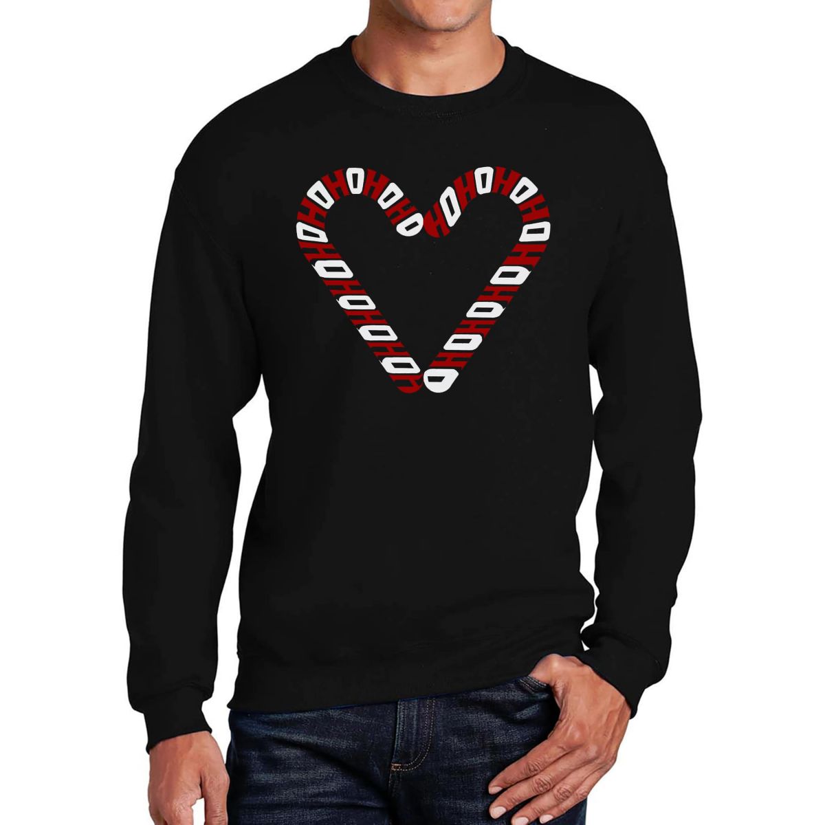 Candy Canes - Mens Word Art Crewneck Sweatshirt