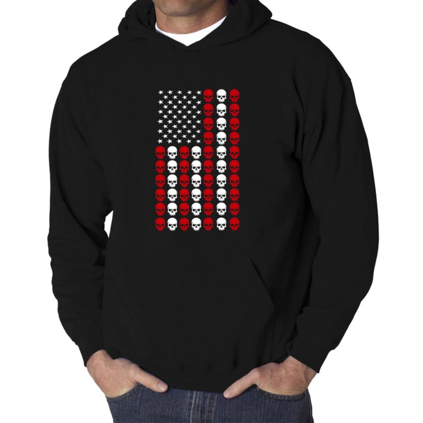 Skull Flag - Mens Word Art Hooded Sweatshirt