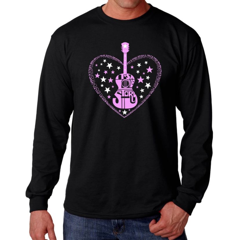 Its A Love Story - Mens Word Art Long Sleeve T-Shirt
