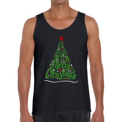LA Pop Art We Wish You A Merry Christmas - Men's Word Art Tank Top