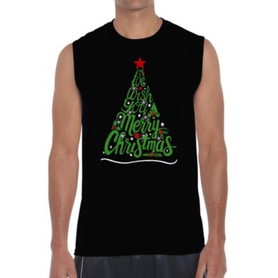 LA Pop Art We Wish You A Merry Christmas - Men's Word Art Sleeveless T-Shirt