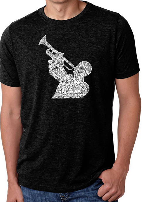 Premium Blend Word Art Graphic T-Shirt - All Time Jazz Songs