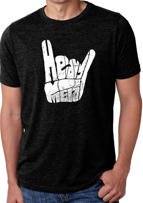 Premium Blend Word Art Graphic T-Shirt - Heavy Metal