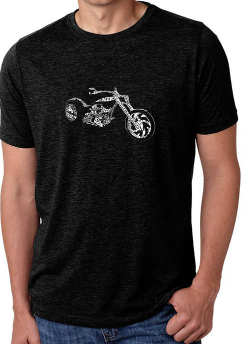 Premium Blend Word Art Graphic T-Shirt - Motorcycle