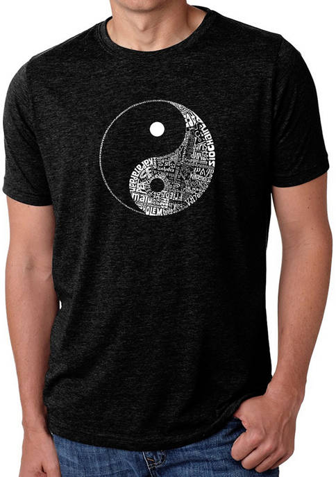 Premium Blend Word Art Graphic T-Shirt - Yin Yang