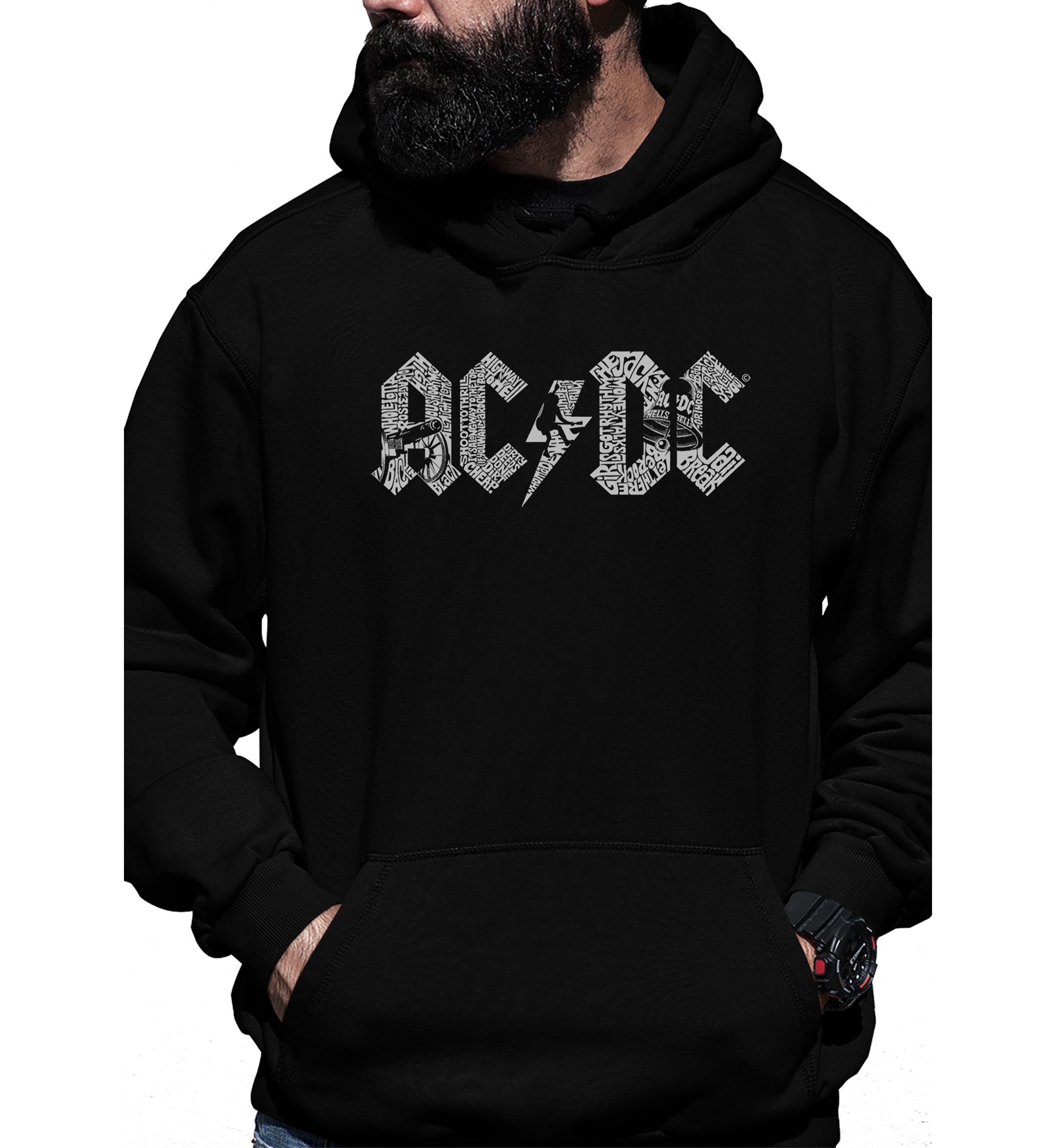 Word Art Hooded Sweatshirt - ACDC