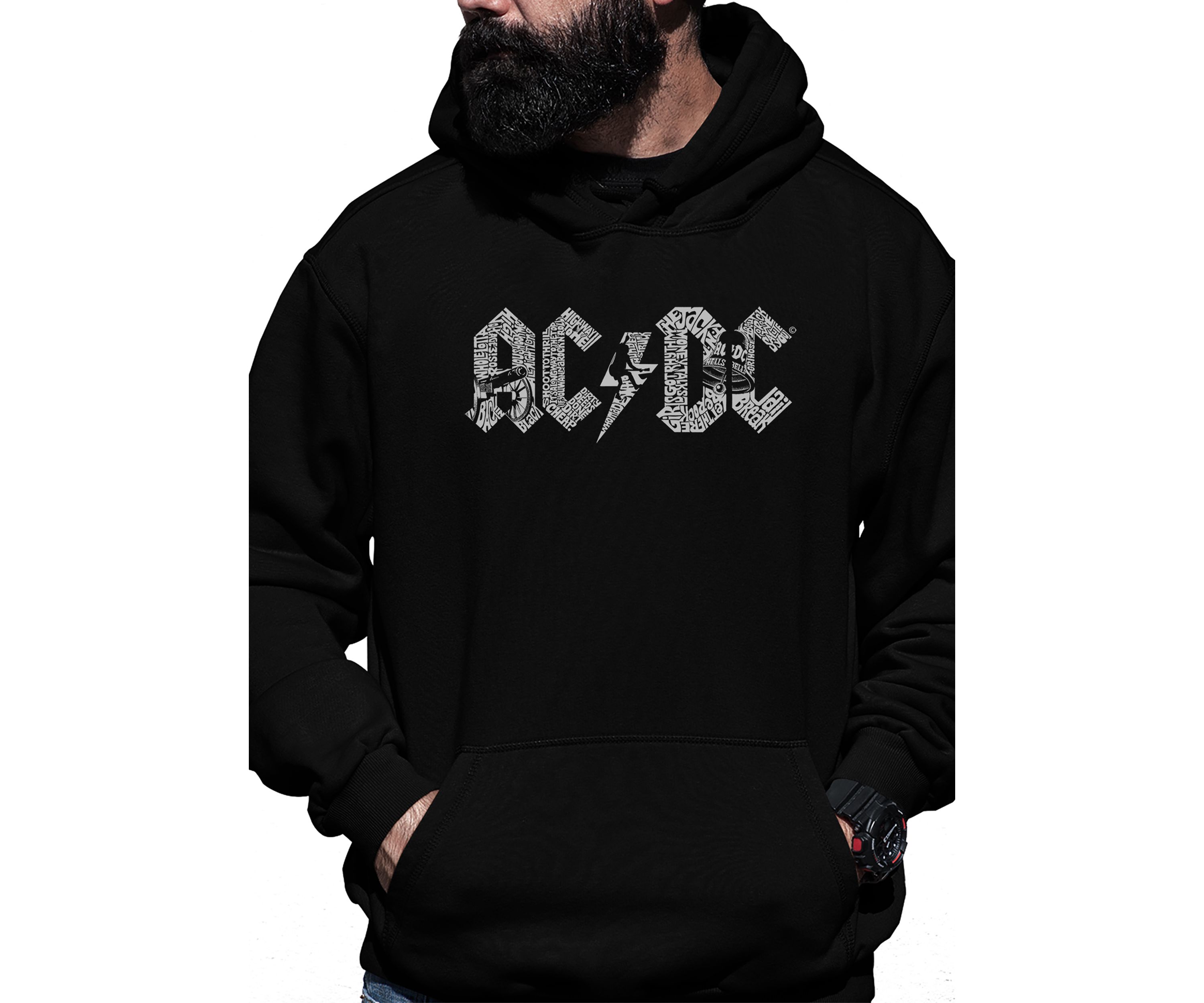 Word Art Hooded Sweatshirt - ACDC