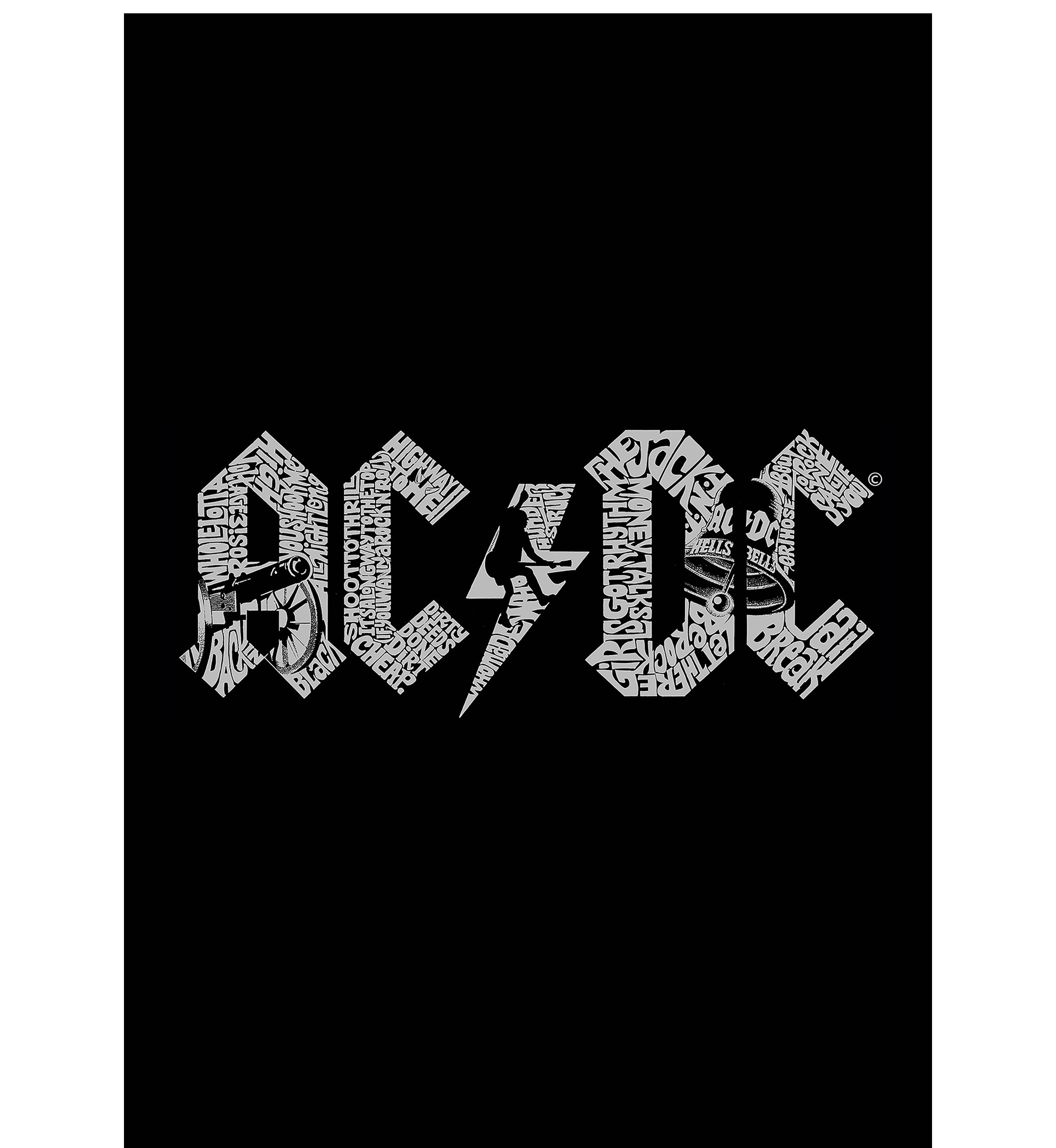 Word Art Hooded Sweatshirt - ACDC
