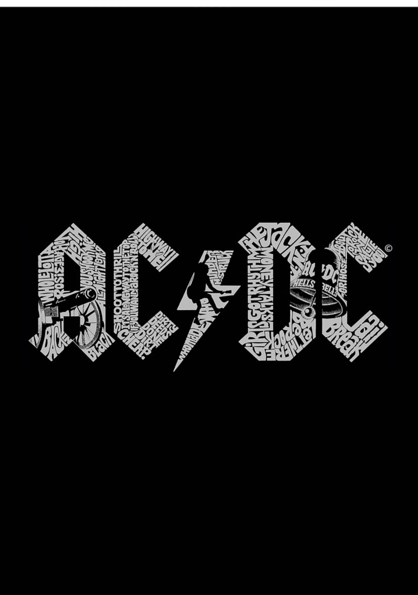 Word Art Hooded Sweatshirt - ACDC