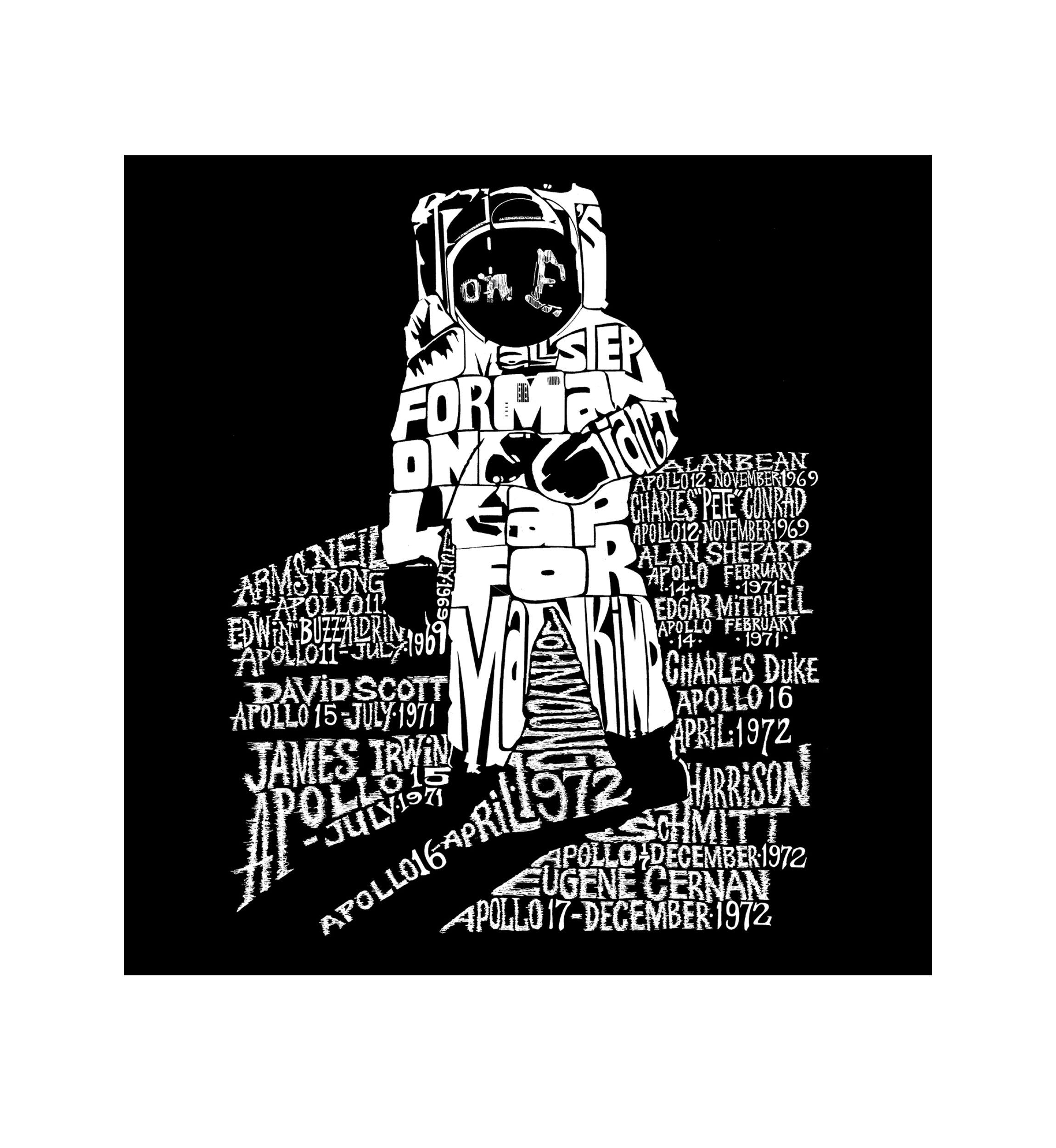 Word Art Hooded Sweatshirt - Astronaut
