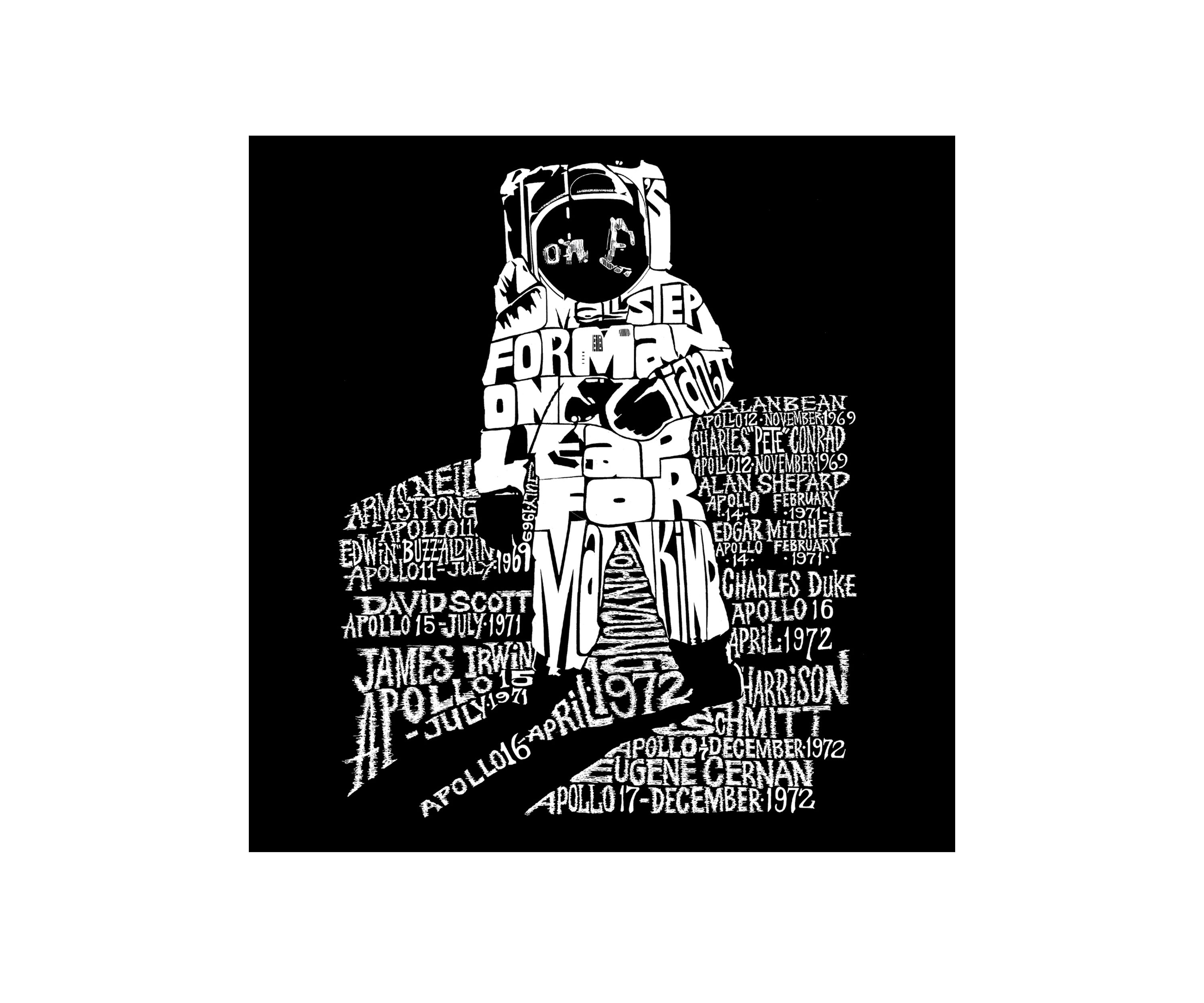 Word Art Hooded Sweatshirt - Astronaut