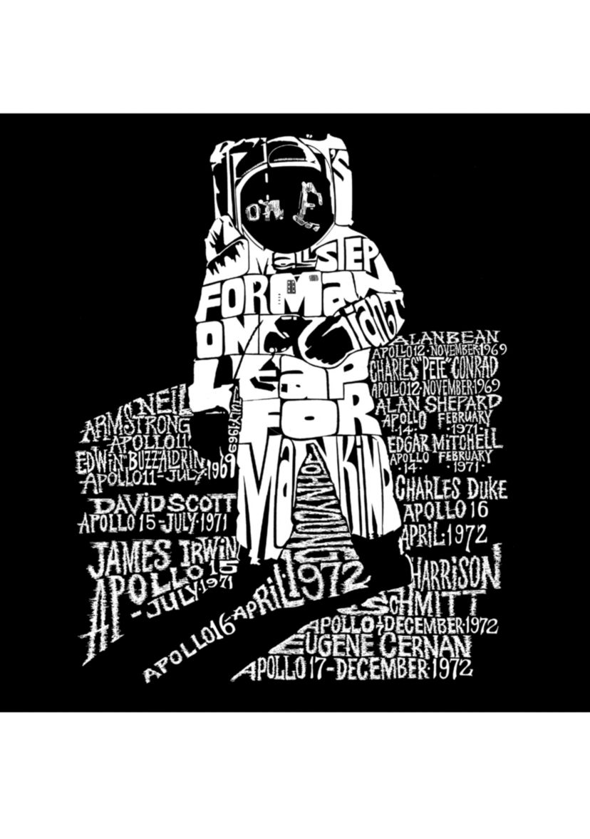 Word Art Hooded Sweatshirt - Astronaut