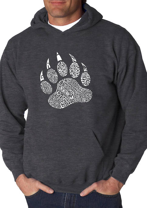 Word Art Graphic Hooded Sweatshirt - Types of Bears