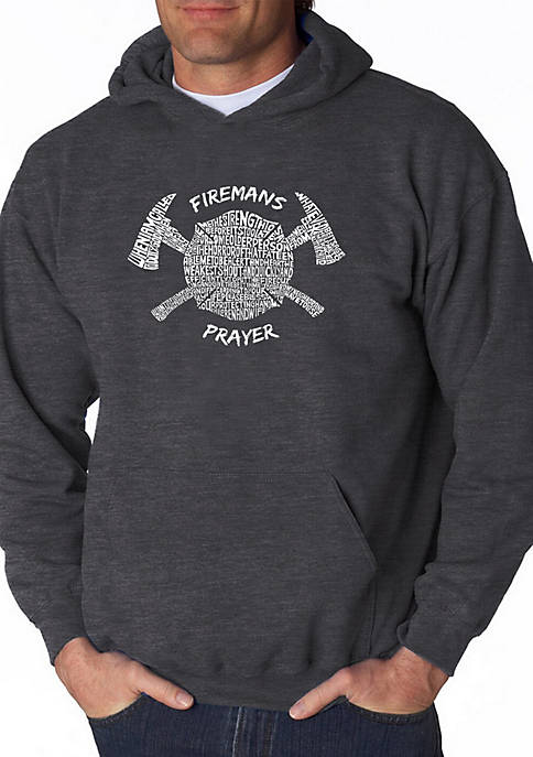 Word Art Hooded Sweatshirt - Firemans Prayer