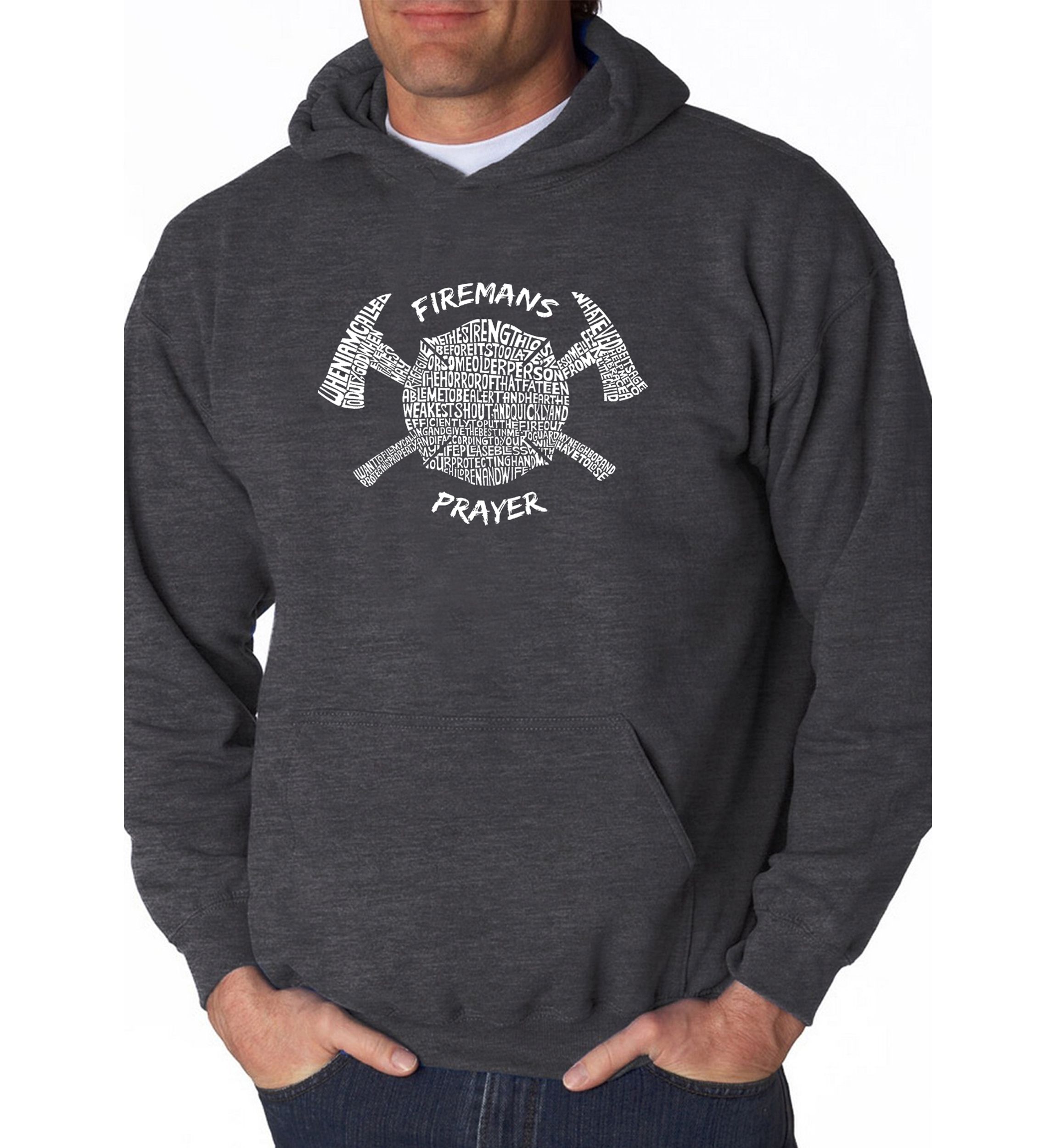 Word Art Hooded Sweatshirt - Firemans Prayer