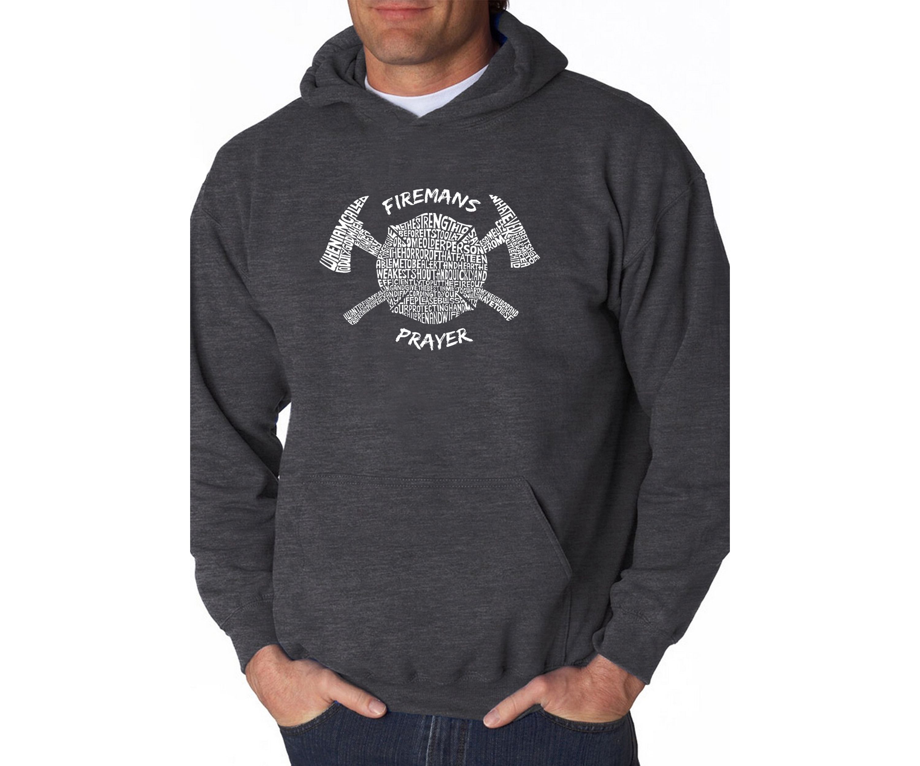 Word Art Hooded Sweatshirt - Firemans Prayer