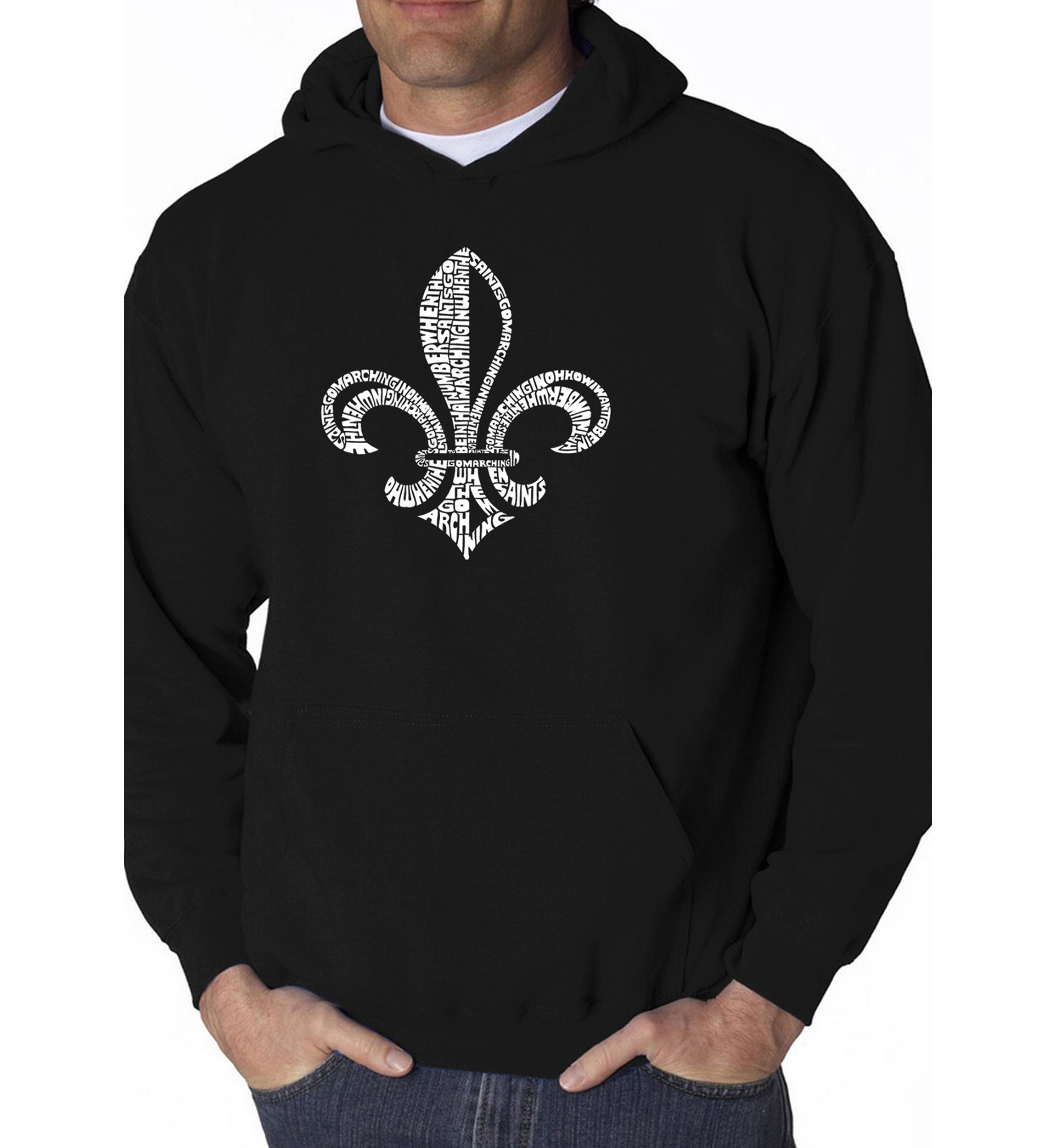 Word Art Hooded Sweatshirt - When The Saints Go Marching In Lyrics