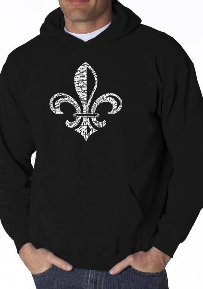 Word Art Hooded Sweatshirt - When The Saints Go Marching In Lyrics