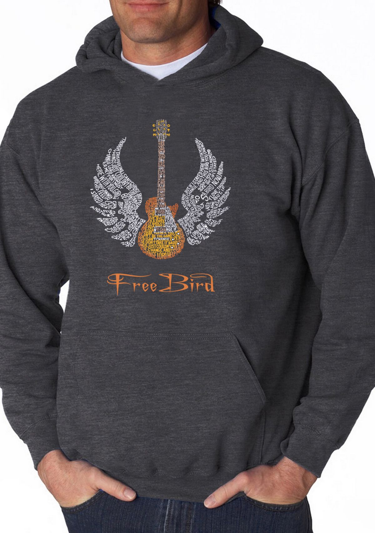 Word Art Hooded Sweatshirt - Lyrics to Freebird