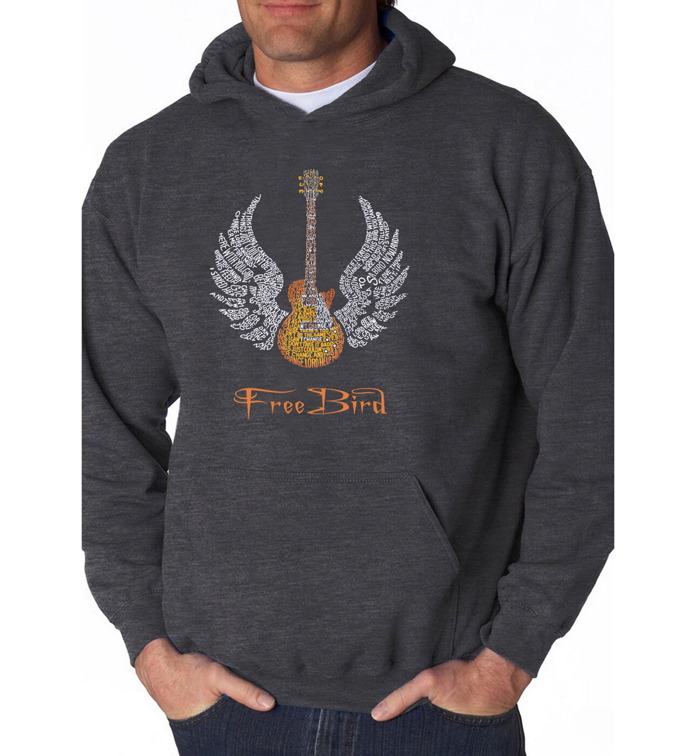 Word Art Hooded Sweatshirt - Lyrics to Freebird