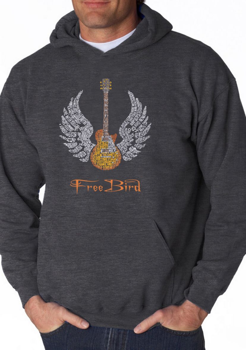 Word Art Hooded Sweatshirt - Lyrics to Freebird