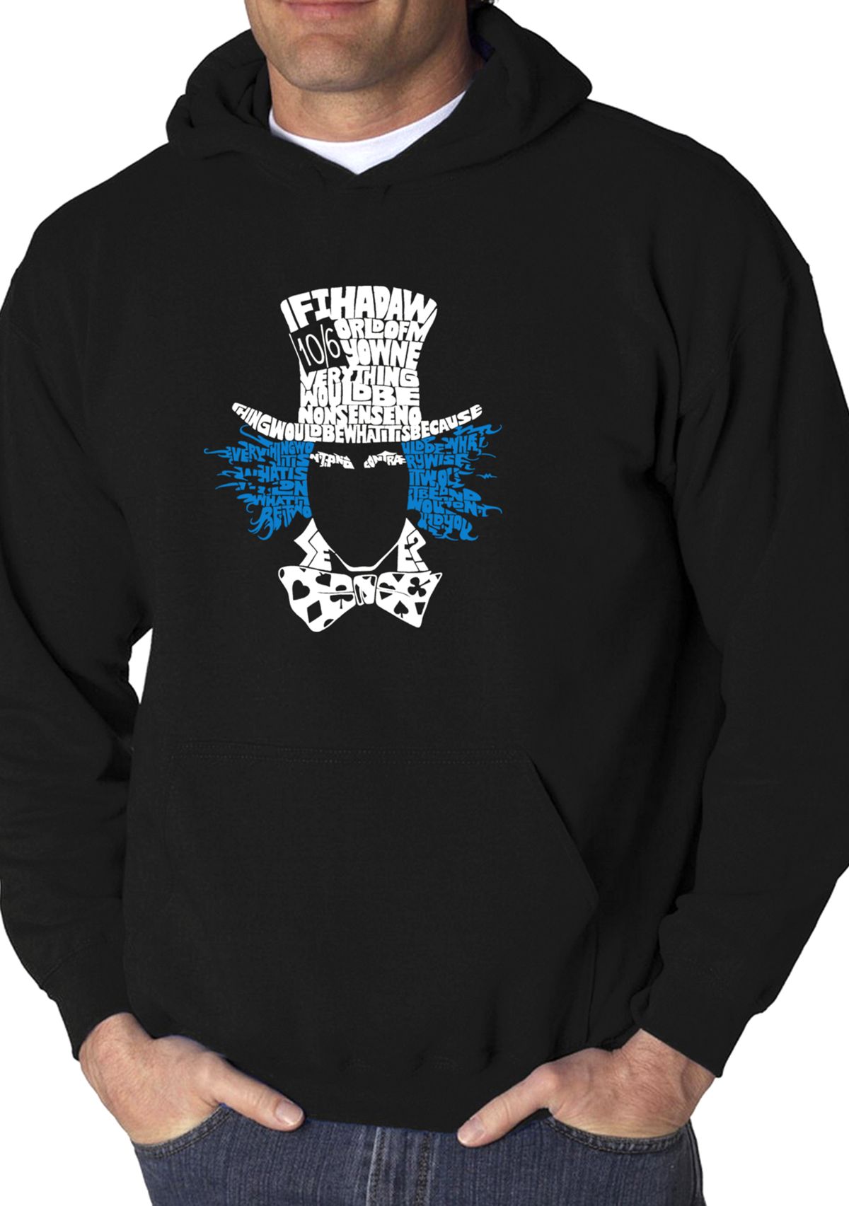 Word Art Hooded Sweatshirt - The Mad Hatter