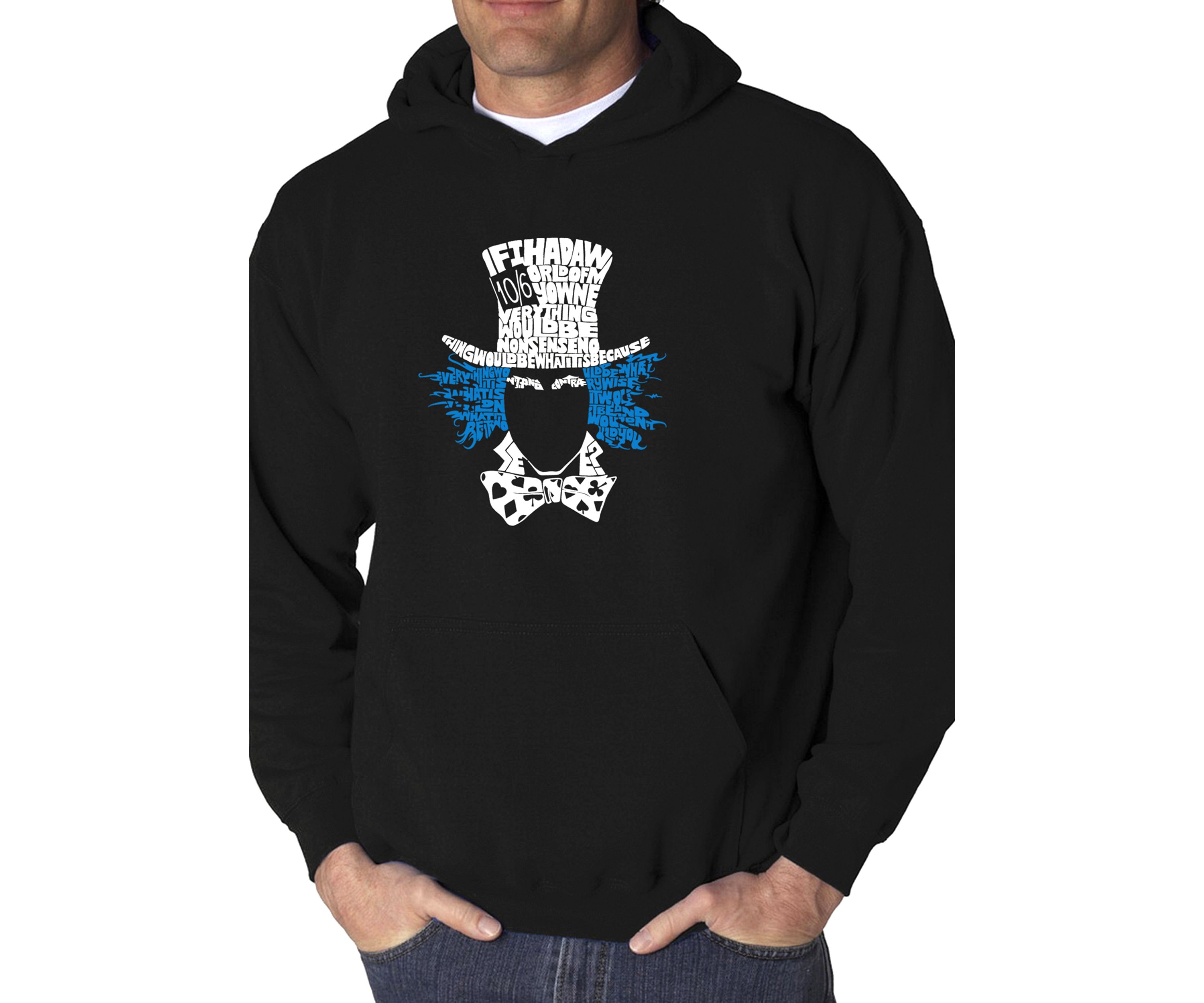 Word Art Hooded Sweatshirt - The Mad Hatter