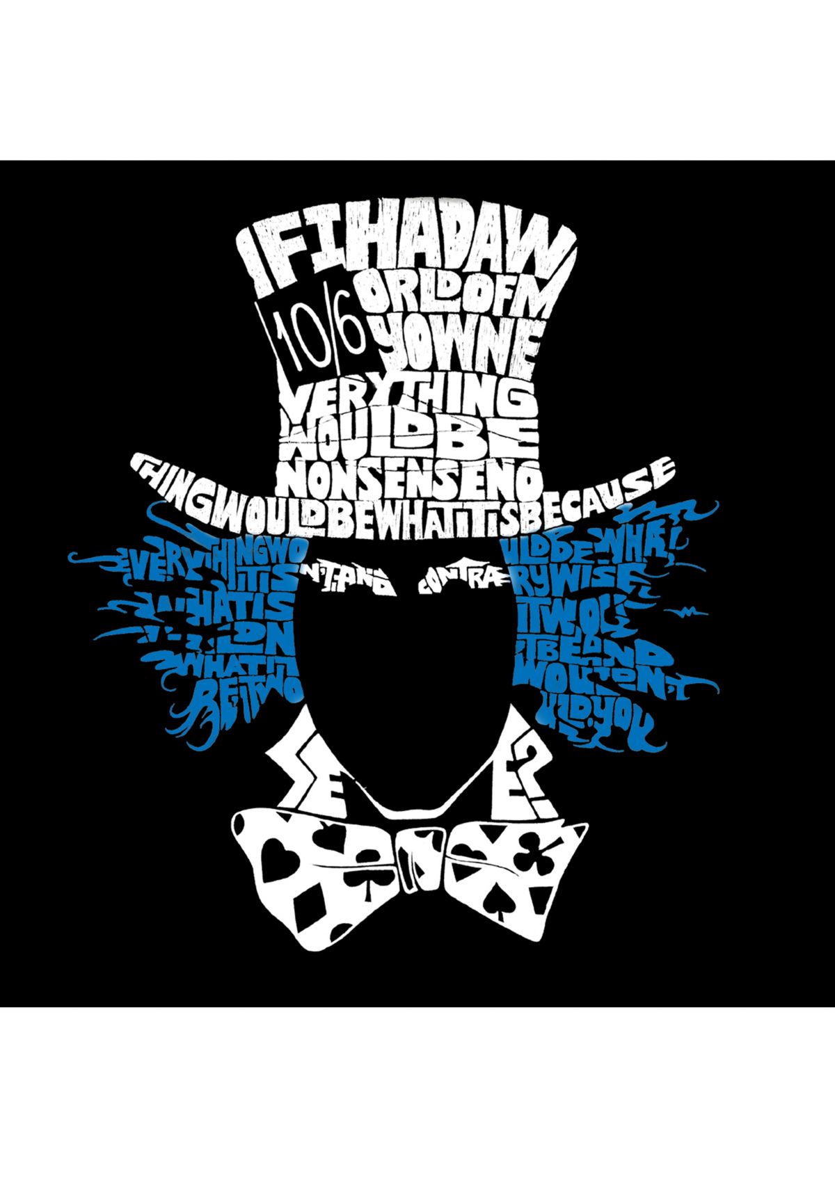 Word Art Hooded Sweatshirt - The Mad Hatter