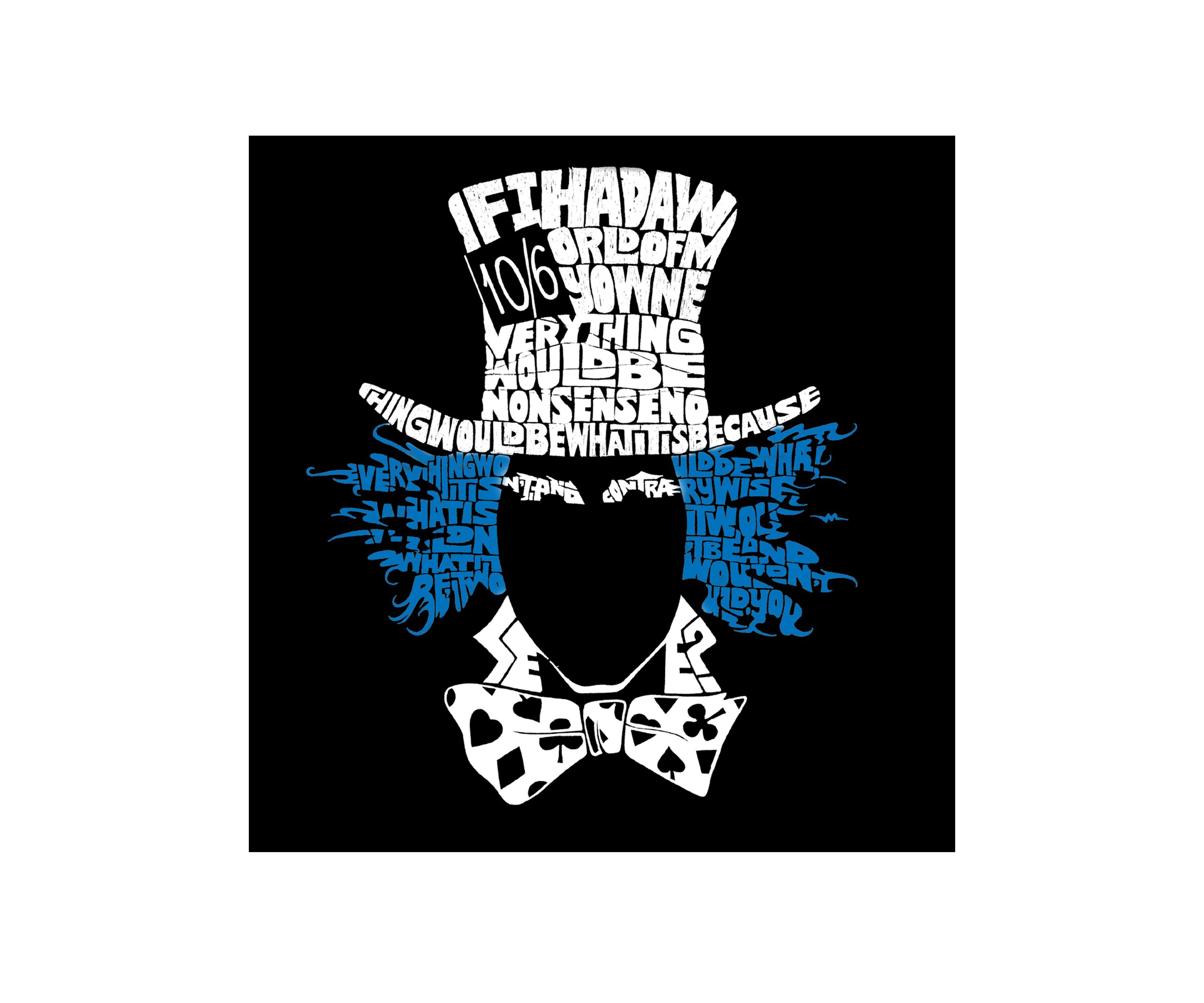 Word Art Hooded Sweatshirt - The Mad Hatter