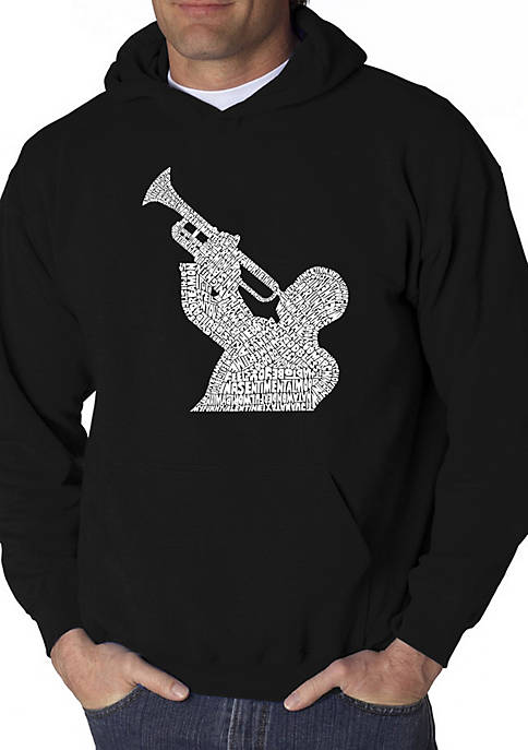 Word Art Hooded Sweatshirt - All Time Jazz Songs