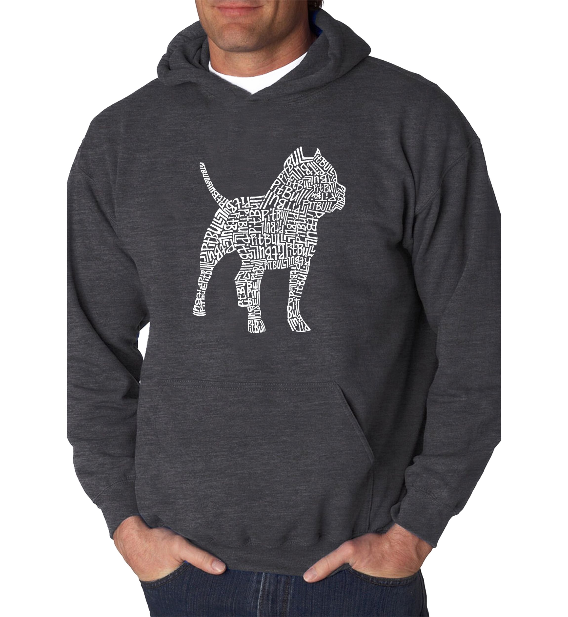 Word Art Hooded Graphic Sweatshirt - Pitbull