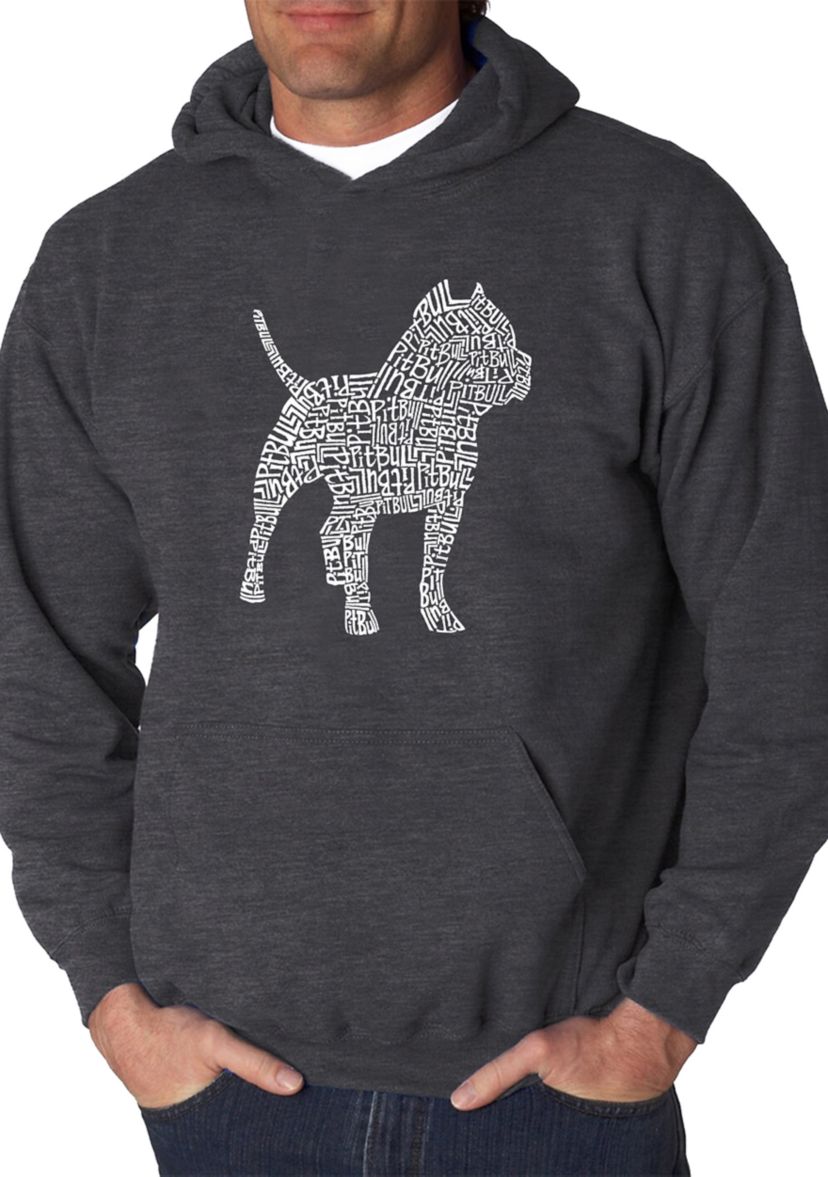 Word Art Hooded Graphic Sweatshirt - Pitbull