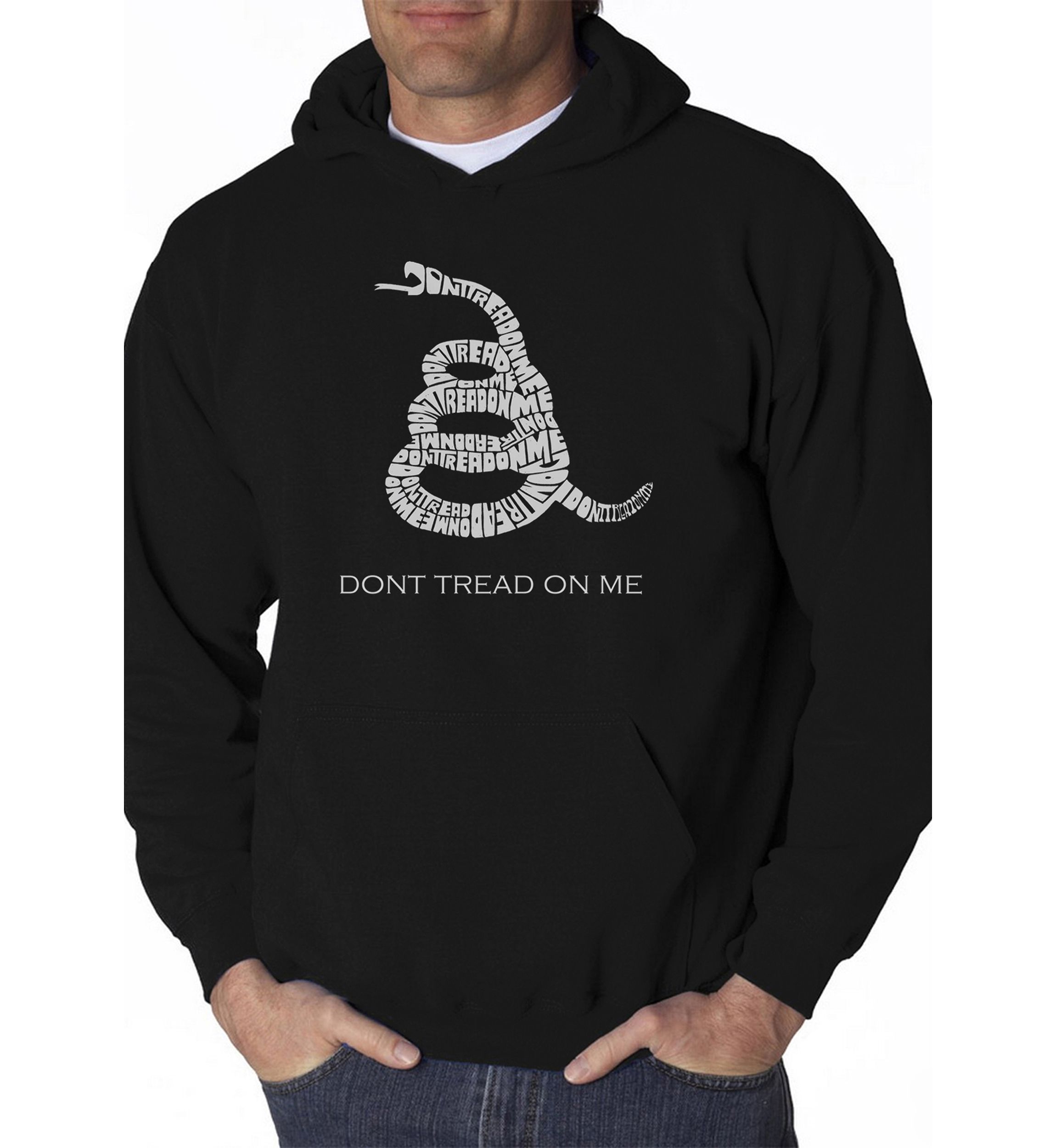 Word Art Hooded Graphic Sweatshirt - Dont Tread On Me