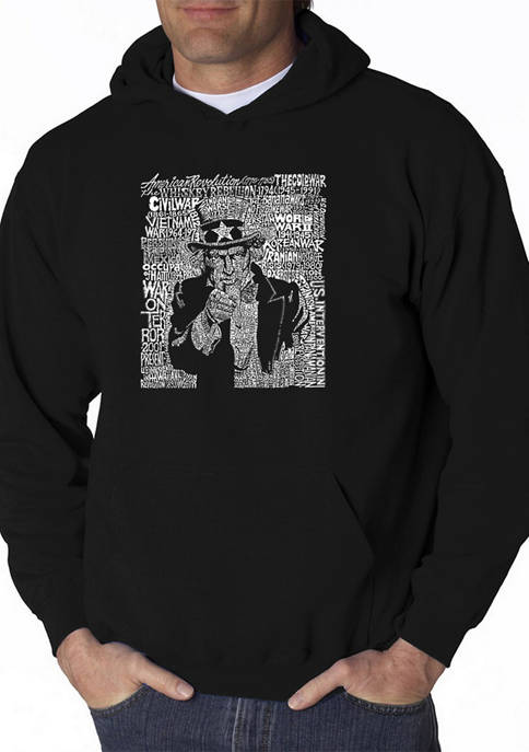 LA Pop Art Word Art Hooded Graphic Sweatshirt