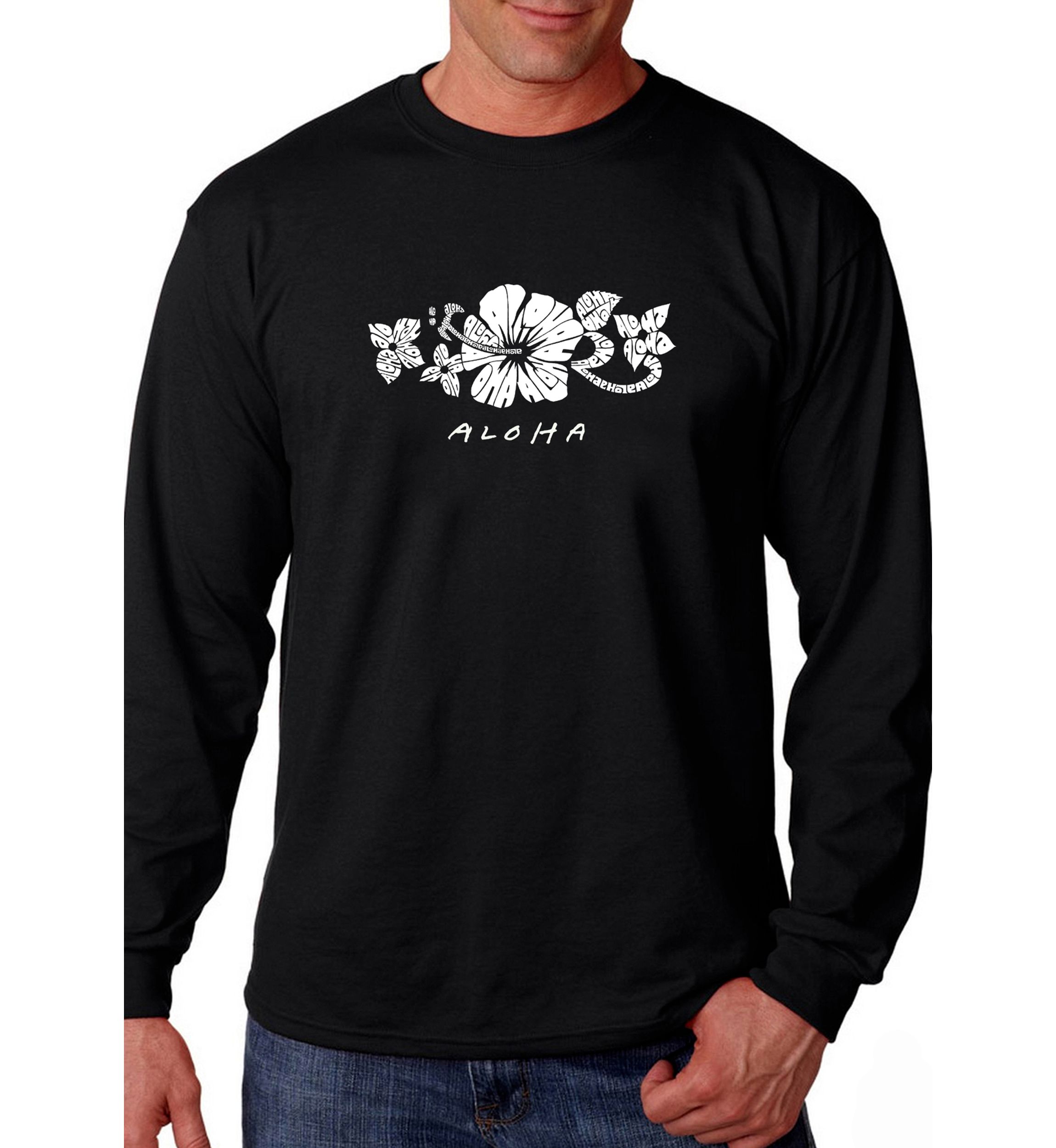 Word Art Long Sleeve T Shirt – Aloha