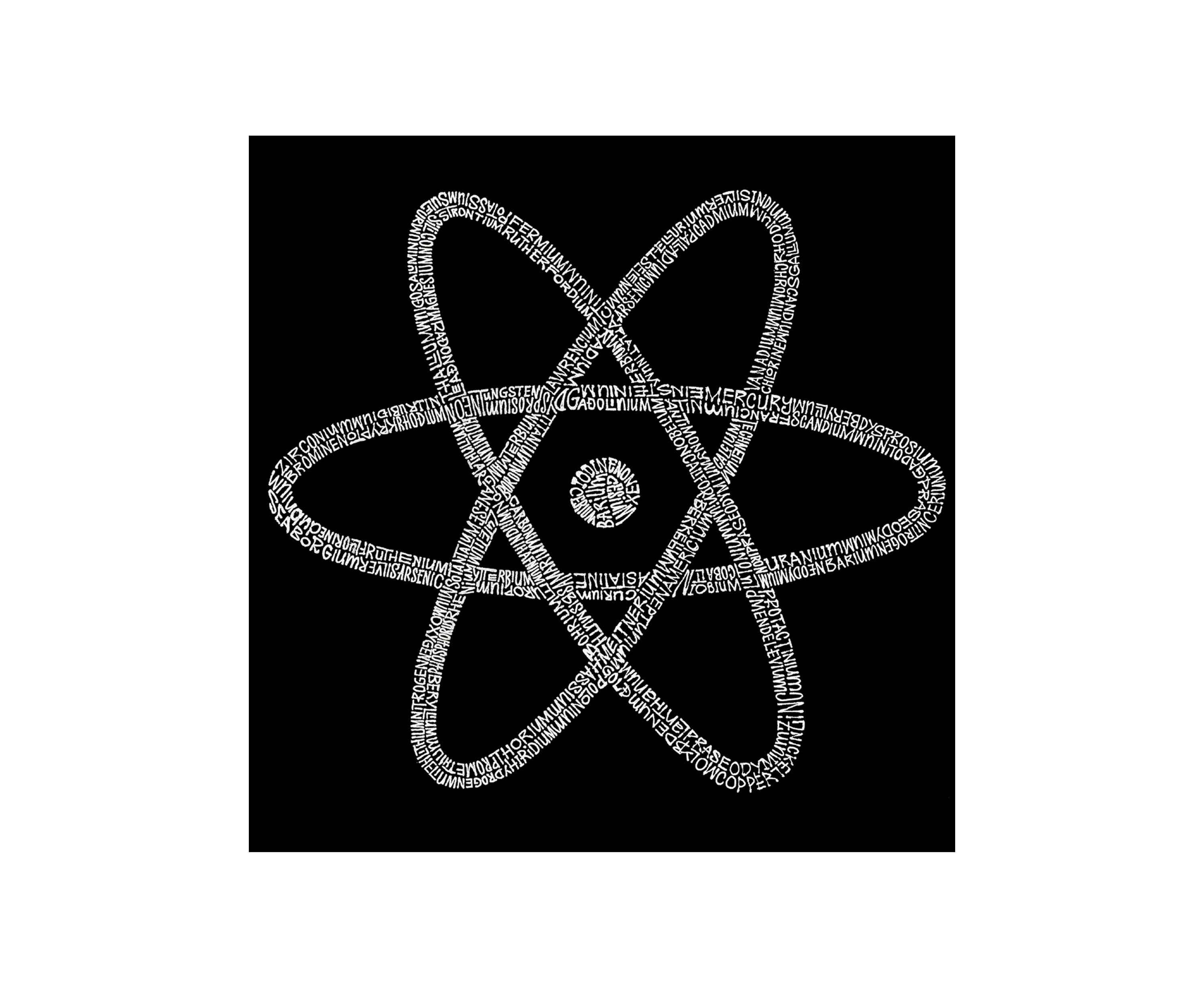 Word Art Long Sleeve T Shirt –  Atom